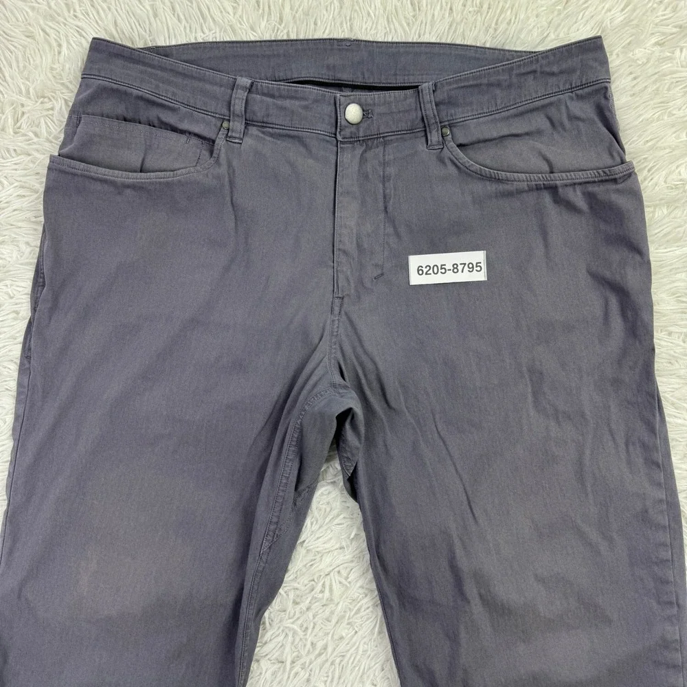 Lululemon Pants Mens‎ 32 Blue Garment Dyed ABC Slim Fit Tapered Leg Pockets